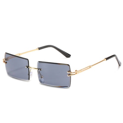 Rimless Rectangle Sunglasses - Stylish Hip-Hop Inspired Retro Streetwear Eyewear