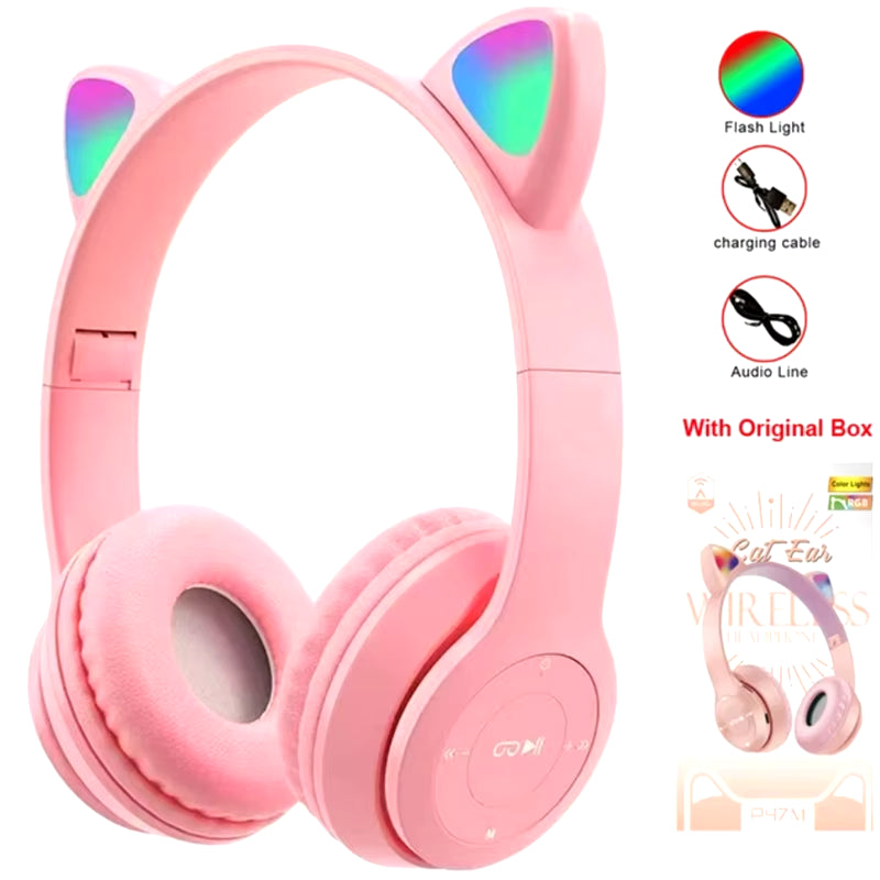 Wireless Headphones Cat Ear Bluetooth