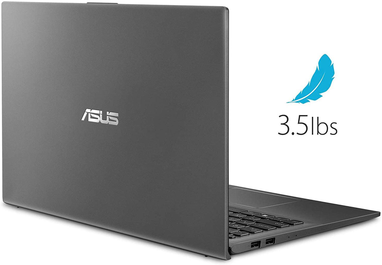 Asus Vivobook 15 F512JA-AS34 - 15.6" FHD Laptop, Intel Core i3-1005G1, 8GB RAM, 128GB SSD, Backlit Keyboard, Fingerprint Reader, Windows 10 Home in S Mode, Slate Gray