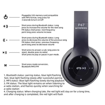 Bluetooth 5.0 P47 TWS Stereo Headphone Bluetooth 