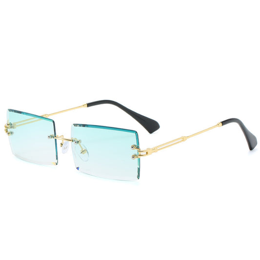 Rimless Rectangle Sunglasses - Stylish Hip-Hop Inspired Retro Streetwear Eyewear