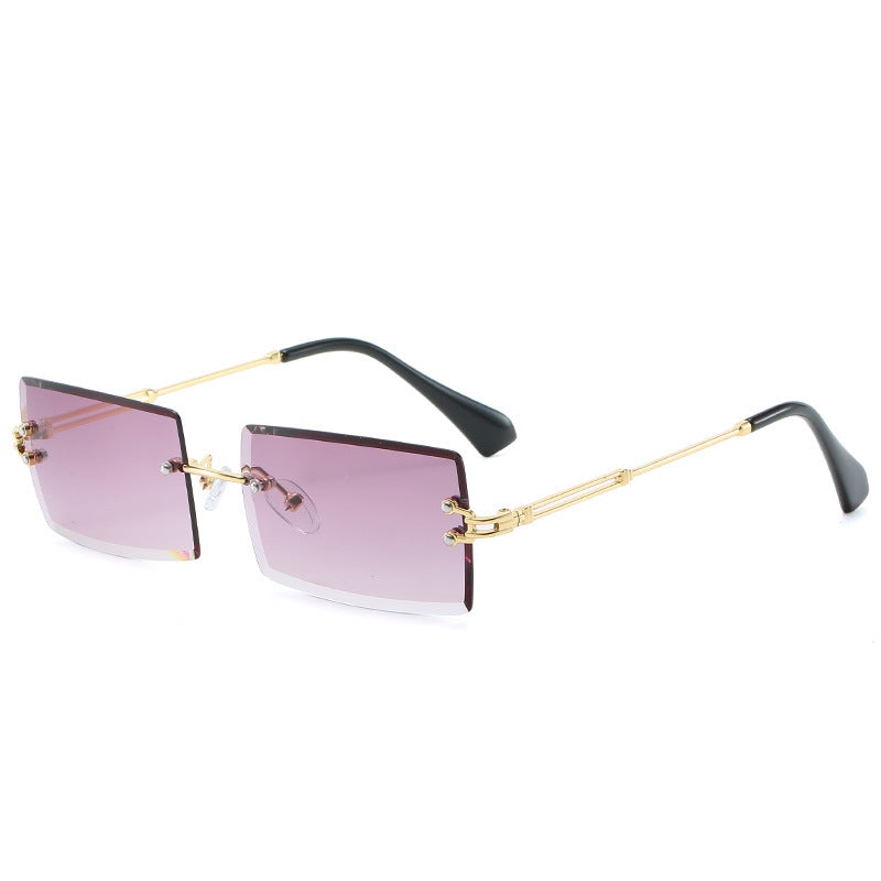 Rimless Rectangle Sunglasses - Stylish Hip-Hop Inspired Retro Streetwear Eyewear